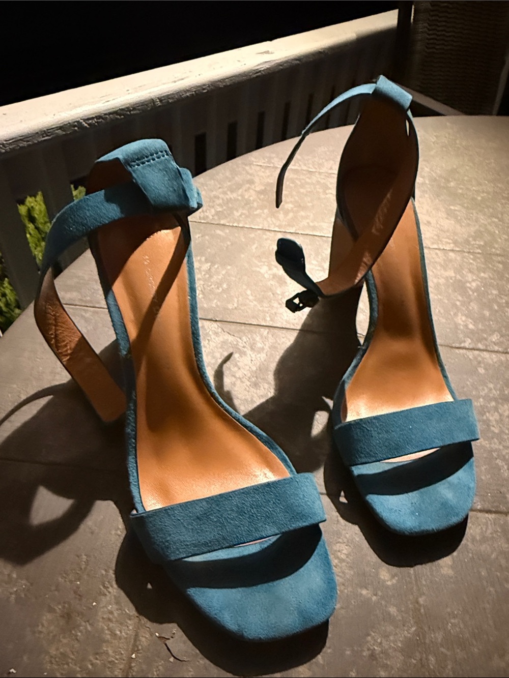 Derek Lam Teal Suede Ankle-Strap Heels sleek quite luxury sassy sheek party play